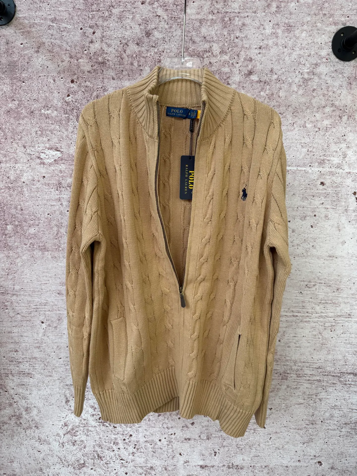 P260 Ralph Lauren's new autumn full-zip sweater jacket, the same style for men and women, can be worn as an inner layer or as a jacket, original pure cotton washed yarn, customized hardware accessories, original exquisite pony logo embroidery, fine workmanship, recommended hot product